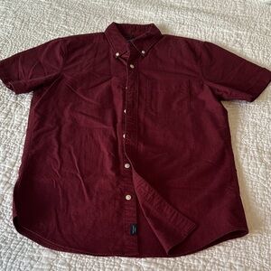 American Eagle Outfitters Burgundy Casual Shirt - S